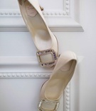 Classic Ivory Wedding Shoes
Photography: Christian Oth Studio
Read More:
http://www.insideweddings.com/weddings/traditional-chinese-tea-ceremony-glamorous-new-york-city-wedding/884/ Roger Vivier cream pumps with silver buckle on toe sparkling classic wedding shoe