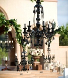 Black Chandelier Ceremony Décor
Photography: John Solano Photography
Read More:
http://www.insideweddings.com/weddings/amanda-langston-and-nicholas-barnett/310/ Outdoor wedding ceremony with black chandeliers decorations