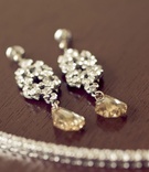 Sparkling Yellow Earrings
Photography: Victor Sizemore Photography
Read More:
http://www.insideweddings.com/weddings/twilight-inspired-wedding-at-the-langham-huntington-in-california/359/ Chandelier, dangling, and drop style earring set