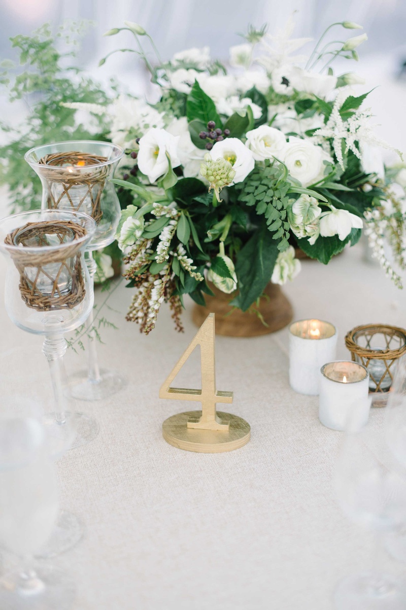 Table Number and Foliage, Gold Details
Photography: John Schnack Photography
Read More:
http://www.insideweddings.com/weddings/sweet-simple-beach-wedding-with-wood-detailing-in-california/870/ table number foliage gold details votives baskets white beach wedding oceanside california reception