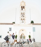 Horse %26 Carriage Outside Church
Photography: Thanos Asfis Photography
Read More:
http://www.insideweddings.com/weddings/four-day-destination-wedding-celebration-on-island-in-greece/1299/ bride and groom leaving church on a horse and carriage