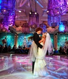 Bride Holds Veil During First Dance
Photography: KingenSmith
Read More:
http://www.insideweddings.com/weddings/colorful-ballroom-wedding-in-chicago-with-enchanted-forest-theme/820/ bride in anne barge holds veil during first dance on vibrant dance floor