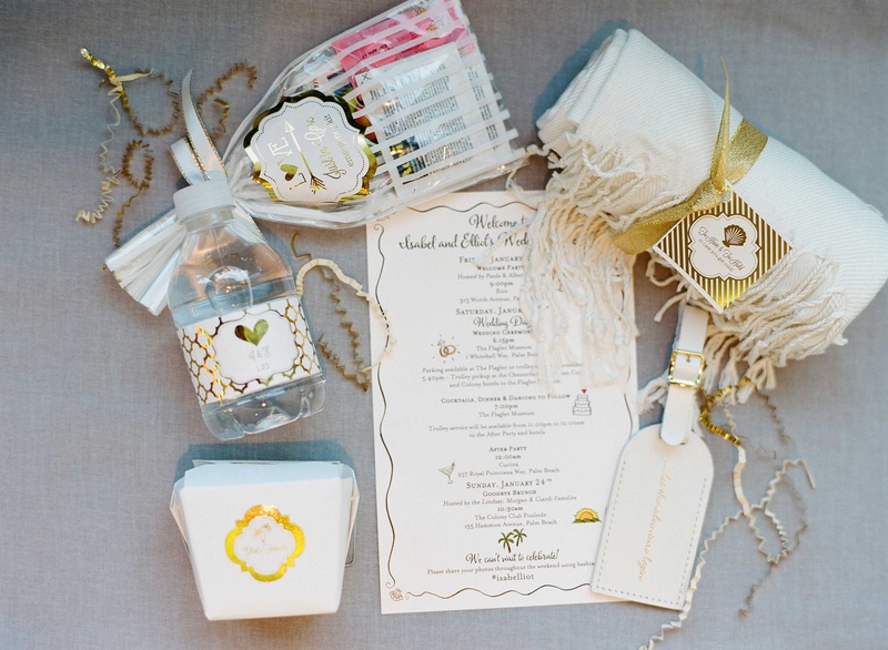Playful Itinerary with Welcome Bag
Photography: Kat Braman Photography
Read More:
http://www.insideweddings.com/weddings/a-sophisticated-museum-wedding-with-modern-details-in-palm-beach/899/ Welcome bag favors for destination wedding Wedding Itinerary with water bottle, luggage tag and more
