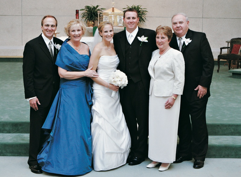 The Couple and Their Parents
Photography: Tamara Lackey Photography
Read More:
http://www.insideweddings.com/weddings/lime-green-hued-fall-wedding-in-south-carolina/219/ Mother-of-the-Bride dresses and newlyweds