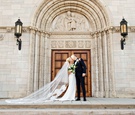 Couple's Portrait in Front of Church