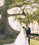 Couple in South Florida
Photography: Black %26 Hue Photography
Read More:
http://www.insideweddings.com/weddings/church-ceremony-chic-museum-reception-in-palm-beach-florida/1260/ bride in romona keveza, cathedral veil, large sock bun, palm beach wedding groom in tuxedo