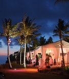 Sunset Tent Wedding
Photography: Samuel Lippke for Ira Lippke Studios
Read More:
http://www.insideweddings.com/weddings/destination-wedding-in-bali-with-eastern-western-traditions/403/ Marquee wedding venue in Bali next to ocean and palm trees