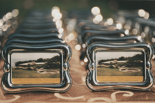 Cards In Silver Frames With Date And Table Name Cards In Silver Frames With Date And Table Name