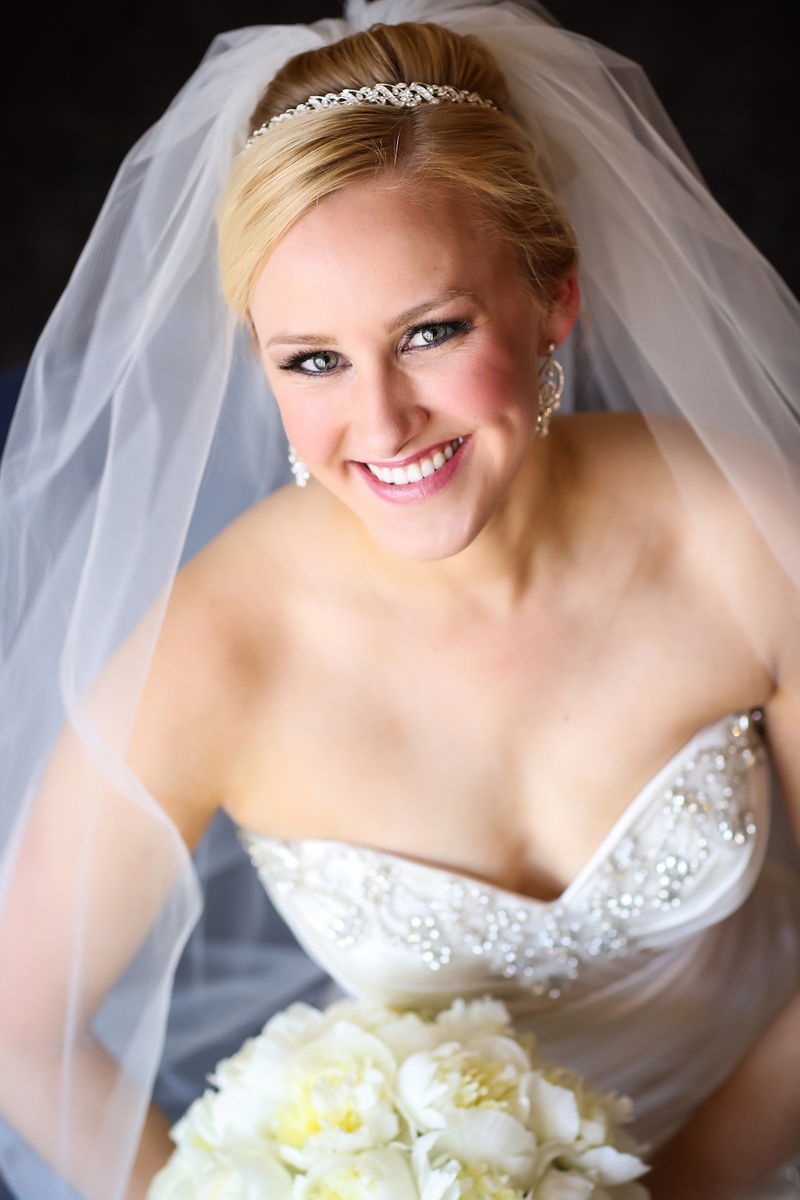 Romantic Bridal Makeup
Photography: Renee Sprink Photography
Read More:
http://www.insideweddings.com/weddings/church-ceremony-tiffany-blue-ballroom-reception-in-north-carolina/623/ Blonde bride with crystal headband and diamond earrings