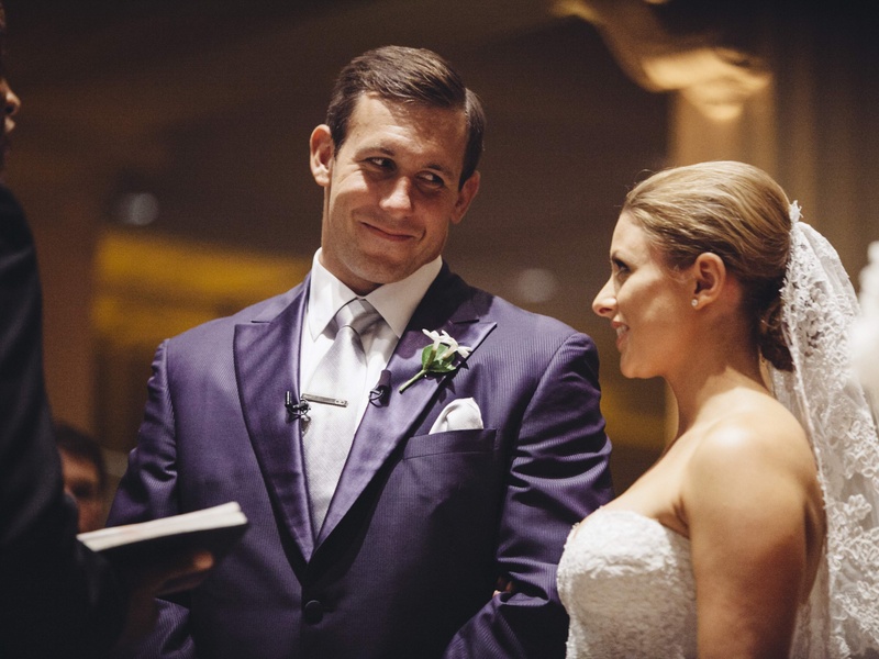 Couple at Altar
Photography: J. Cogliandro Photography
Read More:
http://www.insideweddings.com/weddings/angela-mecca-and-owen-daniels/540/ NFL football player in blue suit with bride