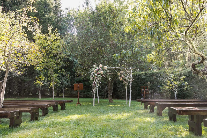 Wood Benches at Rustic Outdoor Ceremony
Photography: Vue Photography
Read More:
http://www.insideweddings.com/weddings/destination-rustic-fall-wedding-at-a-farm-in-north-carolina/1202/ wedding ceremony wood pews benches birch branch arch with greenery pink flowers