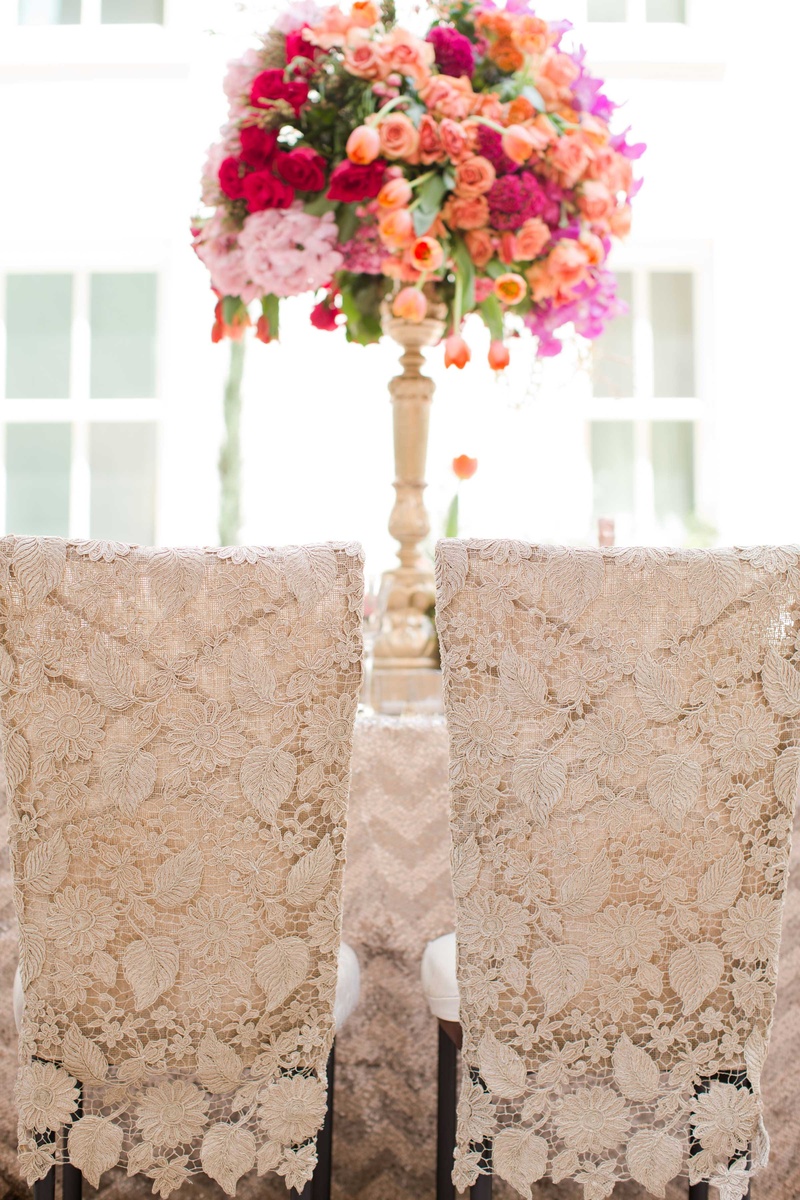 Off-White Lace Chair Covers
Photography: Thisbe Grace Photography
Read More:
http://www.insideweddings.com/weddings/fall-inspired-wedding-styled-shoot-featuring-bold-metallic-details/868/ off white lace chair covers linen champagne colored wedding styled shoot reception