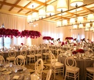 Indoor Reception, Grey Details, Bold Florals
