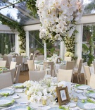Elegant Tablescape
Photography: Christopher Bobek, Photographer
Read More:
http://www.insideweddings.com/weddings/impressive-colorado-wedding-over-an-olympic-sized-pool/566/ Ivory linens with light blue wedding plates and orchid centerpiece