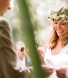 Hawaiian Wedding Flower Crown
Photography: frame.thirty.six photography
Read More:
http://www.insideweddings.com/weddings/tropical-inspired-spring-wedding-at-the-bel-air-bay-club/236/ Bride at ceremony wearing white and green flower wreath