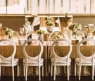 Reception Table with Mirrored Riser