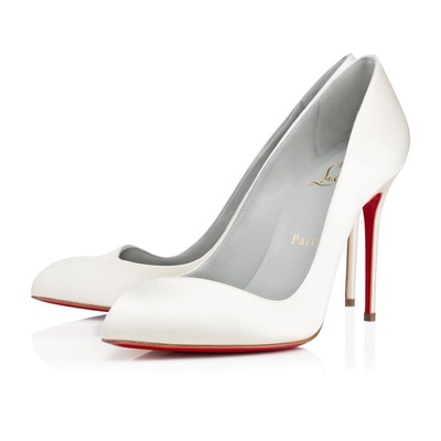 white satin louboutin
