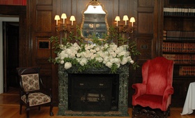 Fireplace Wedding Décor
Photography: A Perfect Image
Read More:
http://www.insideweddings.com/weddings/greek-orthodox-wedding-at-endicott-college-in-massachusetts/252/ Mansion wedding reception with fire place decoration