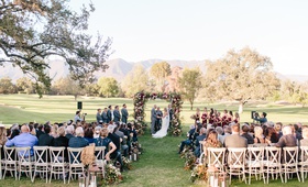 Outdoor Ceremony in Ojai
Photography: Heather Kincaid
Read More:
http://www.insideweddings.com/weddings/jewish-ceremony-romantic-fall-reception-decor-in-ojai-california/1216/ ojai valley inn wedding, outdoor jewish ceremony, floral chuppah, wedding in a field