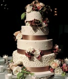 Elegant Wedding Cake
Photography: Peter Thurin Photography
Read More:
http://www.insideweddings.com/weddings/traditional-italian-wedding-at-the-ritz-carlton-in-chicago/140/ Four layer fall wedding cake with fresh rose and hydrangea decorations