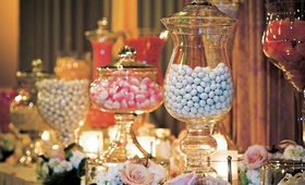 Candy Station
Photography: Barnet Photography
Read More:
http://www.insideweddings.com/weddings/blush-ballroom-wedding-with-crystal-details-in-los-angeles/175/ Wedding candy station with beautiful glass containers