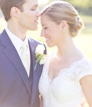 Bride %26 Groom Take a Moment
Photography: Cassi Claire Photography
Read More:
http://www.insideweddings.com/weddings/casually-chic-country-club-wedding-in-new-york-with-pastel-details/662/ Bride in a lace Watters dress with cap sleeves with groom in royal blue suit