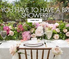 bridal shower with garland floral table runner, why some brides don't have a bridal shower