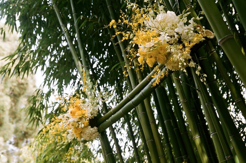 Bamboo Wedding Arch
Photography: frame.thirty.six photography
Read More:
http://www.insideweddings.com/weddings/tropical-inspired-spring-wedding-at-the-bel-air-bay-club/236/ Wedding ceremony altar made of bamboo and yellow roses