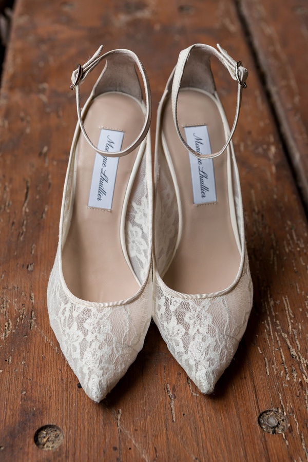 ivory lace heels wedding