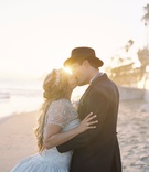 Bride %26 Groom in Top Hat on Beach
Photography: Patrick Moyer
Read More:
http://www.insideweddings.com/weddings/vintage-inspired-alfresco-ceremony-fairy-tale-ballroom-reception/1030/ Bride and groom kiss couple portrait on beach in Santa Barbara, California