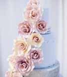 Pastel Purple %26 Silver Cake with Sugar Roses
Photography: Full Spectrum Photography
Read More:
http://www.insideweddings.com/weddings/a-modern-san-diego-hotel-wedding-with-purple-sparkling-details/672/ Wedding cake with lilac and silver layers and white and pink sugar roses