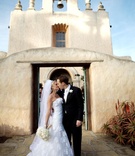 Catholic Wedding Couple
Photography: Ira Lippke Studios
Read More:
http://www.insideweddings.com/weddings/gemstone-colored-affair-in-southern-california/266/ Bride and groom in front of adobe style church