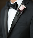 Masculine Pink Rose Boutonniere
Photography: Chung Li Photography
Read More:
http://www.insideweddings.com/weddings/romantic-city-hall-wedding-with-korean-influences-in-san-francisco/707/ Groom in tuxedo with pink rose boutonniere and black silver ribbon