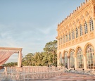 Chuppah with Blush Drapery