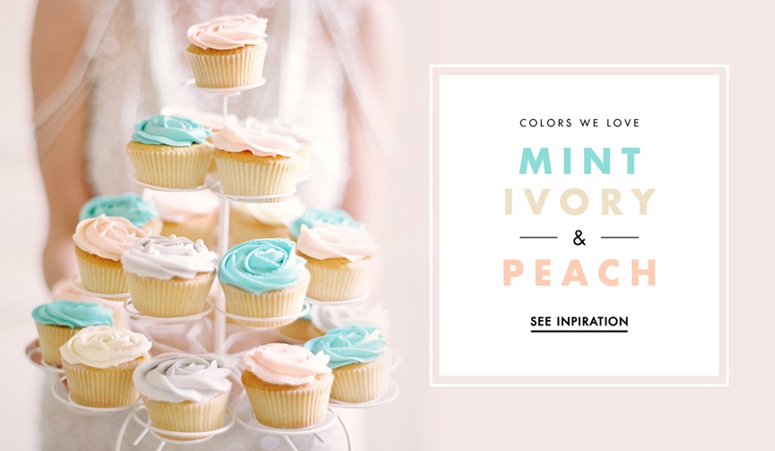 Mint, Ivory %26 Peach Palette
Article: Color Palette We Love: Mint, Peach, and Ivory
Photography: Milton Photography
Read More:
http://www.insideweddings.com/news/planning-design/color-palette-we-love-mint-peach-and-ivory/2320/ Pretty summer wedding color palette pastel