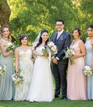 Pastel Bridesmaids %26 Bridesman
Photography: Apertura
Read More:
http://www.insideweddings.com/weddings/warm-inviting-outdoor-fall-wedding-with-romantic-rustic-details/1363/ bride with male bridesmaid bridesman and bridesmaids in pink and green dresses pastel tones