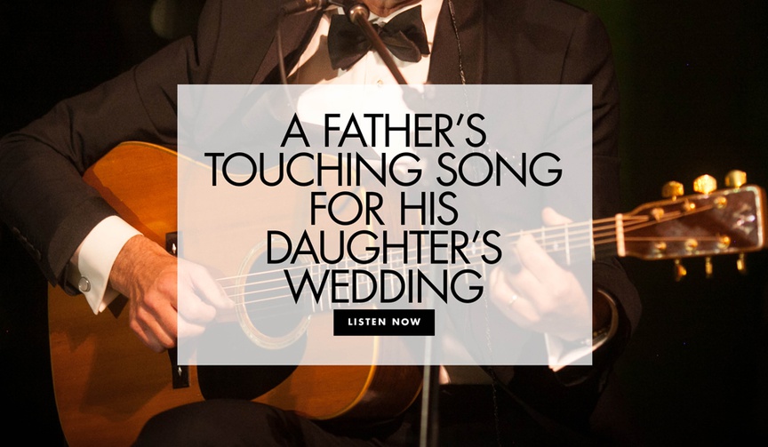Father of Bride Song for Daughter
Article: Father Surprises Daughter with Original Song at Her Wedding
Photography: Joe Buissink Photography
Read More:
http://www.insideweddings.com/news/planning-design/father-surprises-daughter-with-original-song-at-her-wedding/4623/ father of the bride wrote a song for his daughter's wedding, personal father-daughter dance song