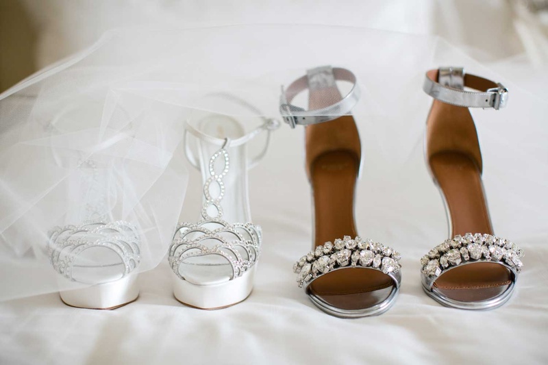 Jeweled Ceremony %26 Reception Shoes
Photography: Samuel Lippke Studios
Read More:
http://www.insideweddings.com/weddings/romantic-jewish-wedding-with-lush-ivory-flowers-rose-gold-details/790/ Sergio Rossi platform white wedding shoes with silver jewels and strappy sandal bridal shoe