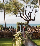 Wooden Aisle in Maui
Photography: Marissa Maharaj
Read More:
http://www.insideweddings.com/weddings/destination-wedding-in-maui-with-both-classic-and-tropical-touches/1248/ destination wedding in maui, maui wedding overlooking the ocean, wooden aisle