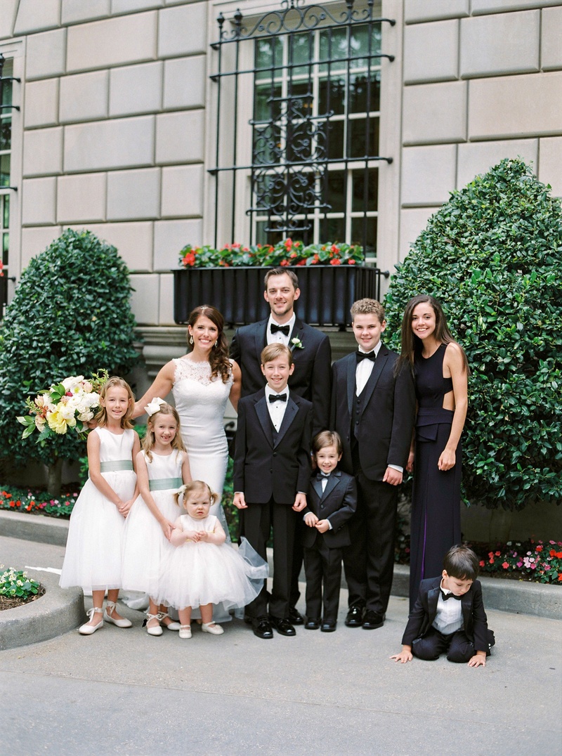 Bride %26 Groom with Attendants in DC
Photography: Branco Prata
Read More:
http://www.insideweddings.com/weddings/chic-destination-wedding-with-california-style-in-washington-dc/1042/ Wedding portrait photos flower girls ring bearers honor attendant tuxedos bow ties white dresses