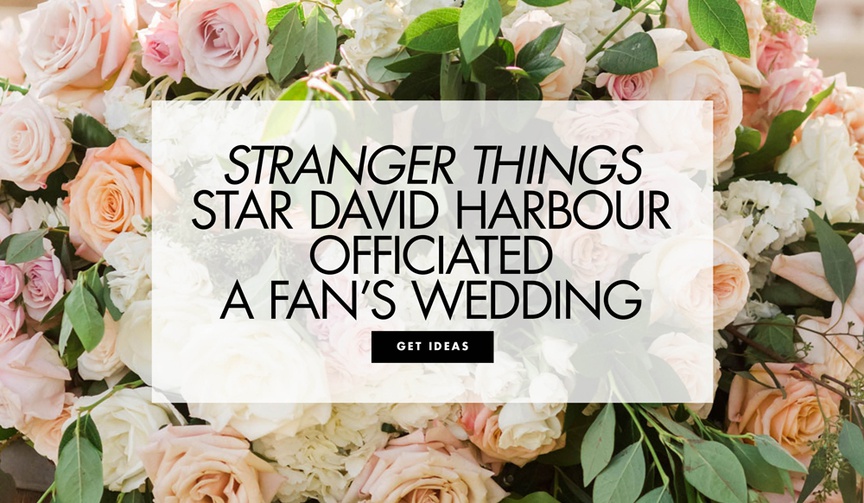 See a Wedding Officiated by Stranger Things Star David Harbour
Article: See a Wedding Officiated by Stranger Things Star David Harbour
Photography: Jennifer Lindberg Weddings
Read More:
http://www.insideweddings.com/news/celebrity-style/see-a-wedding-officiated-by-stranger-things-star-david-harbour/4531/ Stranger Things star David Harbour officiated a fan's wedding