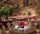 Ballroom Reception with Tree Centerpieces