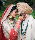 Ashley Sekhon %26 Christopher Linz
Photography: Scott Clark Photo
Read More:
http://www.insideweddings.com/weddings/whimsical-outdoor-destination-wedding-at-a-ranch-in-california/1378/ bride and groom indian sikh wedding portrait red veil and bangles groom traditional attire cultural