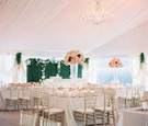 Glam Tented Wedding with Hedge Wall