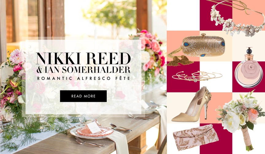 Nikki Reed %26 Ian Somerhalder's Wedding
Article: Get the Look of Nikki Reed %26 Ian Somerhalder's Fête
Photography: Mike Larson Photography
Read More:
http://www.insideweddings.com/news/celebrity-style/get-the-look-of-nikki-reed-ian-somerhalders-fete/2814/ Romantic alfresco wedding ideas from Nikki Reed and Ian Somerhalder
