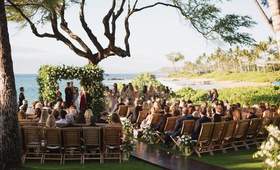 Outdoor Ceremony in Maui
Photography: Marissa Maharaj
Read More:
http://www.insideweddings.com/weddings/destination-wedding-in-maui-with-both-classic-and-tropical-touches/1248/ destination wedding in maui, maui wedding overlooking the ocean