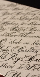 Classic Calligraphy
Read More:
http://www.insideweddings.com/inspiration/board/146/zenadia-design/black-and-white-wedding-invitations/ Calligraphy makes for a timeless and formal black and white invitation.