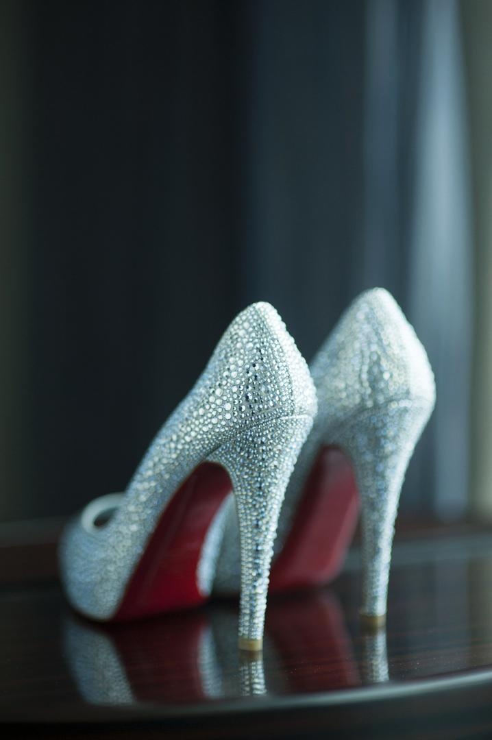 Crystal Bridal Shoes
Photography: Justin Marantz
Read More:
http://www.insideweddings.com/weddings/unforgettable-miami-wedding-with-acrobats-tiger-cubs-fireworks/437/ Christian Louboutin sparkle crystal bridal heels