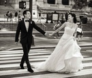 Couple in New York City Crosswalk