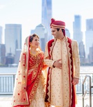 Akina Uchida %26 Nirav Mehta
Photography: Clane Gessel Photography
Read More:
http://www.insideweddings.com/weddings/colorful-city-view-wedding-featuring-indian-and-japanese-traditions/1353/ bride in red and gold traditional wedding attire for indian ceremony groom with view of new york